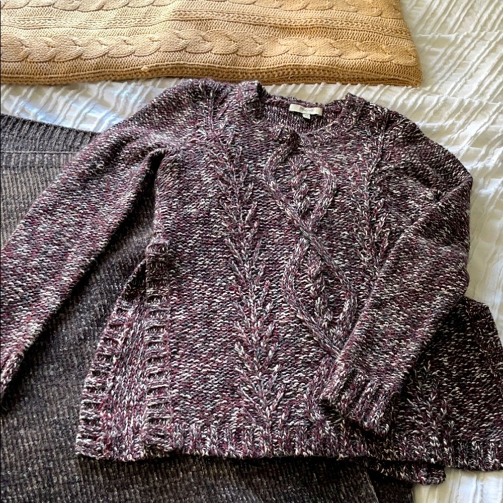 Madewell Cable Knit Split Side Sweater - image 1